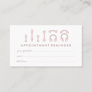 Blush Brown Jewelry Appointment Body Piercing Business Card