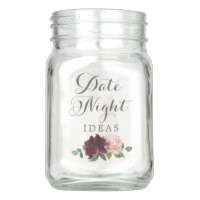 Blush Burgundy Date Night Ideas Mason Jar