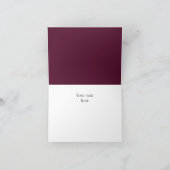 Blush & Burgundy Floral Watercolor Wedding Event Thank You Card (Inside)