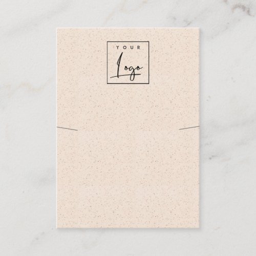 Blush Ceramic Texture Band Necklace Display Business Card