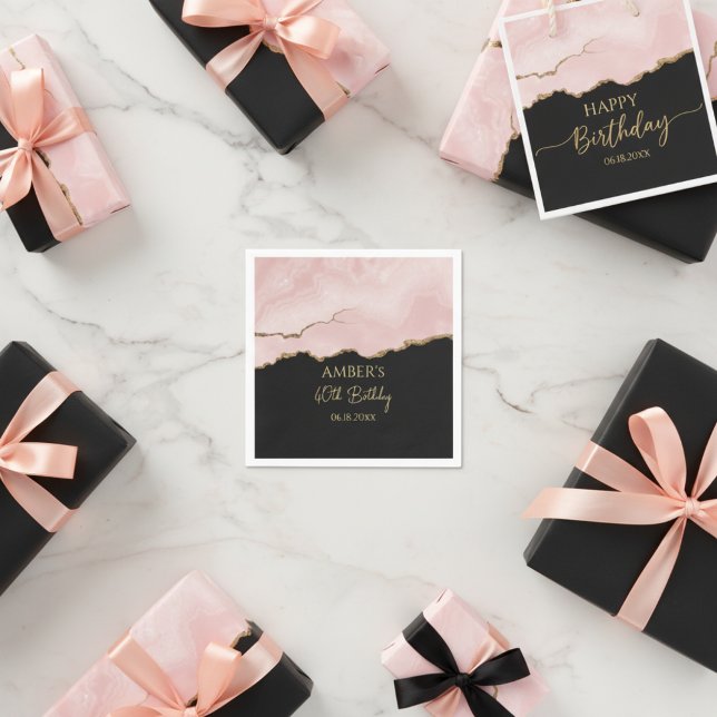 Blush Champagne Gold Glitter Abstract Watercolor Napkins (Creator Uploaded)