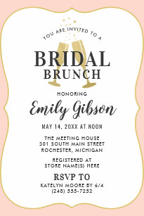 bridal brunch invitations zazzle