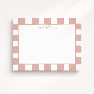 Blush Checker Note Card