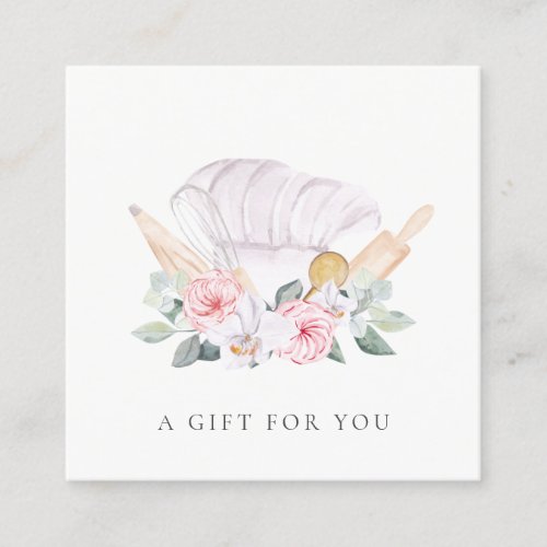 Blush Chef Hat Catering Floral Gift Certificate