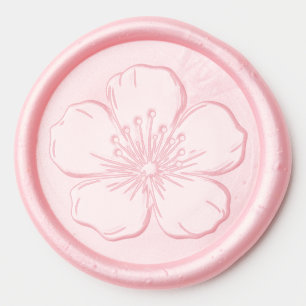 Blush Cherry Blossom Wedding Wax Seal Sticker