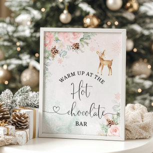 Blush Christmas Warm up at the hot chocolate bar Poster