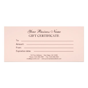 Blush Classic Generic Plain Gift Certificate