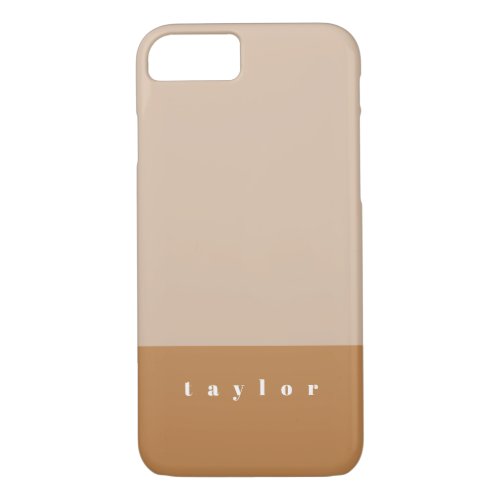 Blush Color Block Personalized iPhone 87 Case