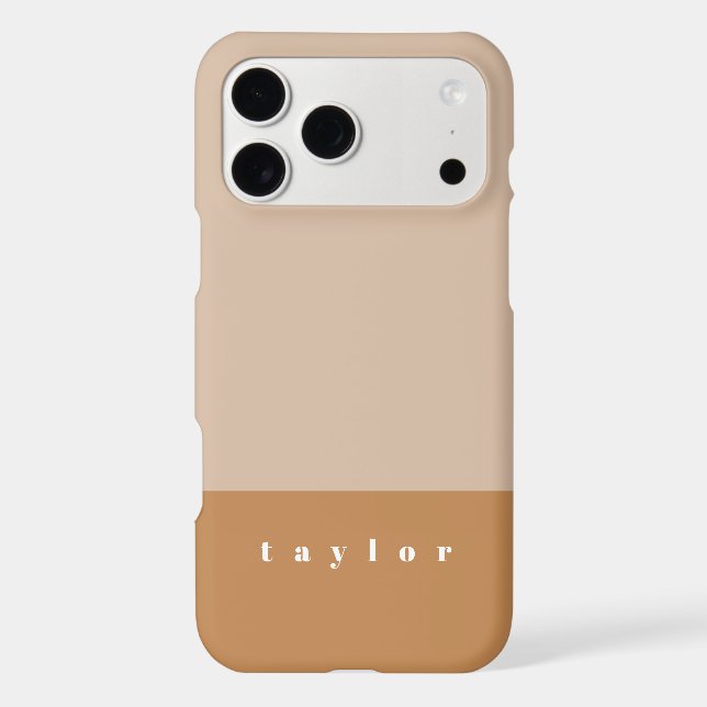 Blush Color Block Personalized Iphone Case (Back)