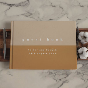 Blush Color Block Wedding Guest Book