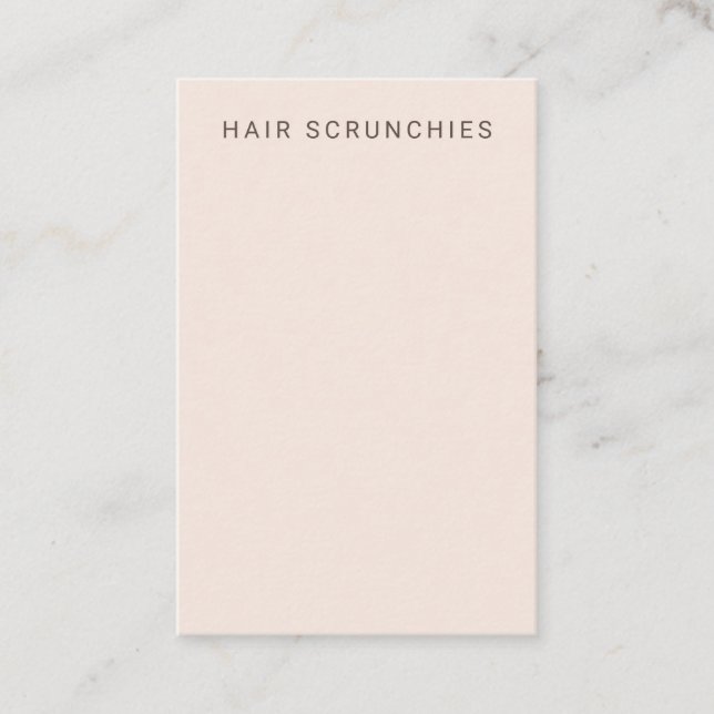 Blush-colored Hair Clip Display Card (Front)