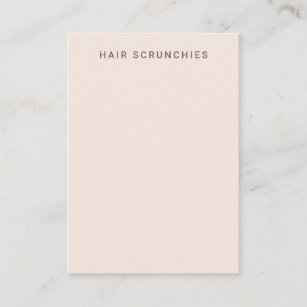 Blush-colored Hair Scrunchies Display Card