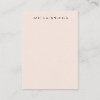 Blush-colored Hair Scrunchies Display Card