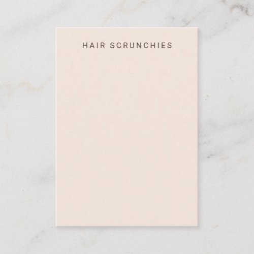 Blush_colored Hair Scrunchies Display Card