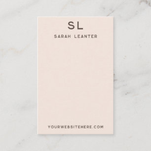 Blush-colored Monogram Display Card