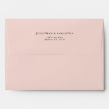 Blush Colored Simple Return Address