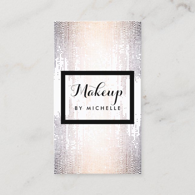 Blush Confetti Dots Makeup Artist Business Card (Front)
