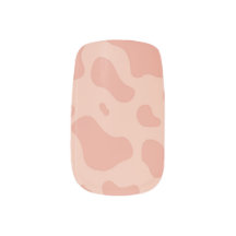 Blush Cow Print Nail Stickers