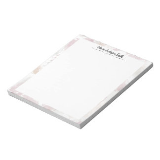 Blush Cream Floral Name Notepad | Cute Personalize