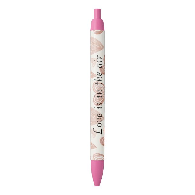 Blush Cream Hearts Love Pen (Front Vertical)