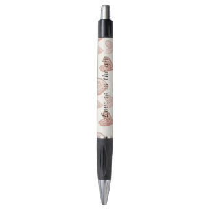 Blush Cream Hearts Love Pen
