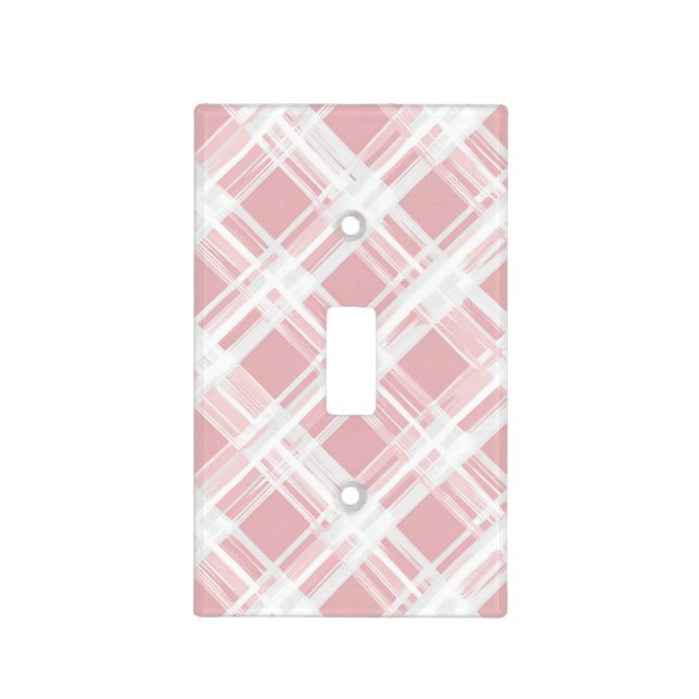 Blush Crisscross Light Switch Cover (Front)