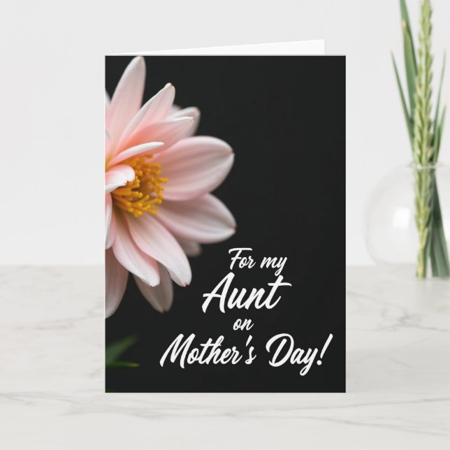 Blush Dahlia Mothers Day Card Aunt (Front)