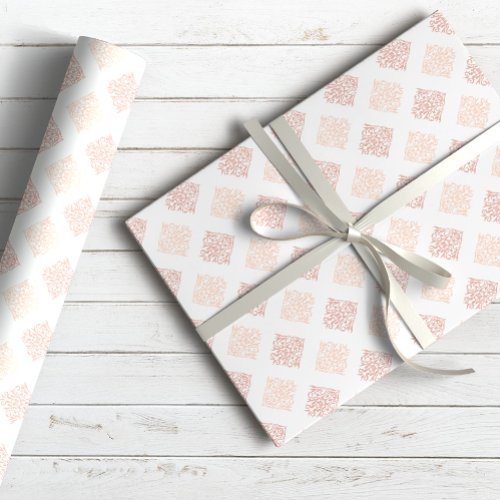 Blush Damask Pretty Custom Wrapping Paper