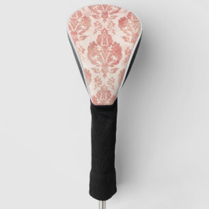 Blush Damask Watercolor Floral Vintage Pattern Golf Head Cover