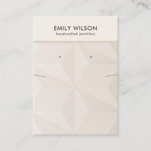 BLUSH DIAMOND TEXTURE NECKLACE EARRING DISPLAY BUSINESS CARD