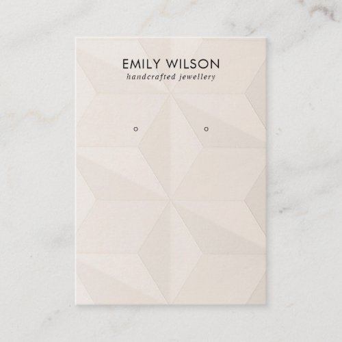 BLUSH DIAMOND TEXTURE STUD EARRING DISPLAY CARD