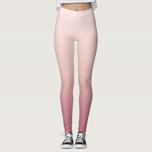 Blush Dusty Pink Gradient Leggings