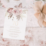 Blush & Dusty Rose 70th Birthday Party Rose Gold Foil Invitation<br><div class="desc">Blush & Dusty Rose 70th Birthday Party Rose Gold Foil Invitation

See other invitations in our Niche and Nest Store</div>