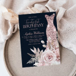 Blush Dusty Rose Gold Gown 21st Birthday Party Invitation<br><div class="desc">Blush Dusty Rose Gold Gown 21st Birthday Party Invitation

See matching collection in Niche and Nest Store

Many thanks</div>