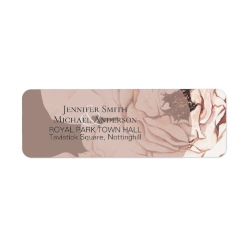 Blush Dusty Rose Wedding Return Address Label