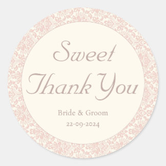 Blush Elegance Classic Round Sticker