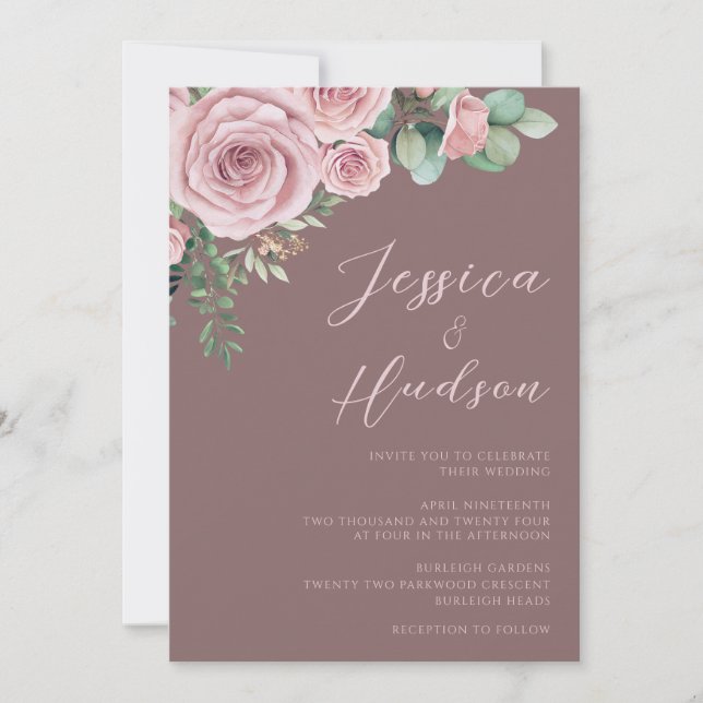 Blush Elegance Modern Trending Wedding Invitation (Front)