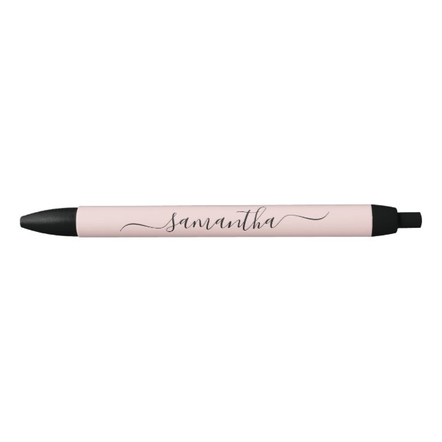 Blush Elegant Swash Signature Name Pen (Front)