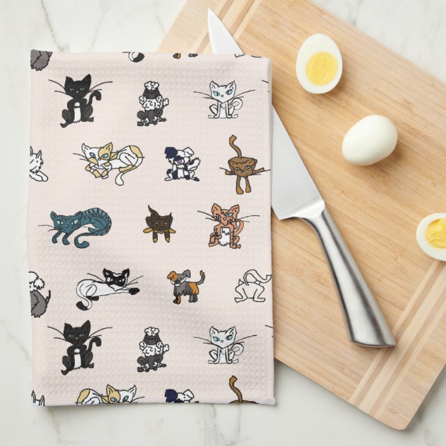 Blush Elemental pets Kitchen Towel (Quarter Fold)