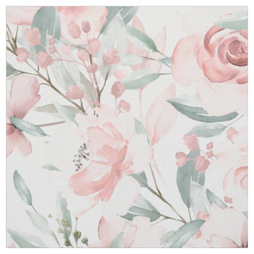 Blush Eucalyptus Garden Fabric