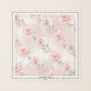 Blush Eucalyptus Garden Wedding Chiffon Scarf
