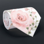 Blush Eucalyptus Garden Wedding Neck Tie<br><div class="desc">A blush pink and silver eucalyptus garden luxury watercolor floral wedding neck tie featuring watercolor painted florals of peonies in bloom with eucalyptus vines climbing in the background. This blush pink and greenery floral wedding neck tie is suitable for any occasion.</div>