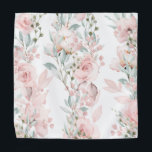 Blush Eucalyptus Garden Wedding Pocket Square Bandana<br><div class="desc">A blush pink and silver eucalyptus garden luxury watercolor floral wedding pocket square featuring watercolor painted florals of peonies in bloom with eucalyptus vines climbing in the background.</div>
