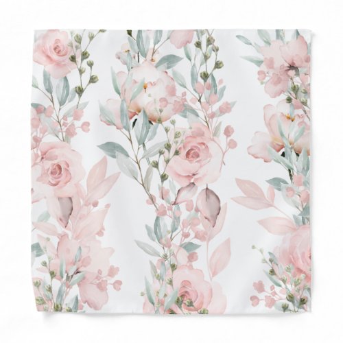 Blush Eucalyptus Garden Wedding Pocket Square Bandana