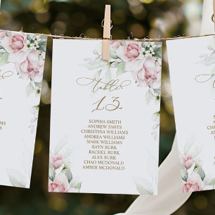Blush & Eucalyptus Table Number 13 Seating Chart