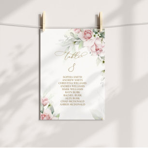 Blush & Eucalyptus Table Number 8 Seating Chart