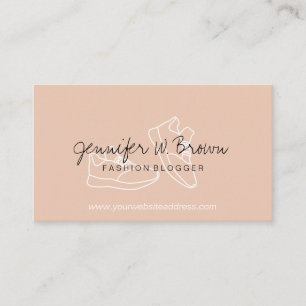 Blush Fashion Blog Shoes Sport Wear Sneaker Shop Business Card