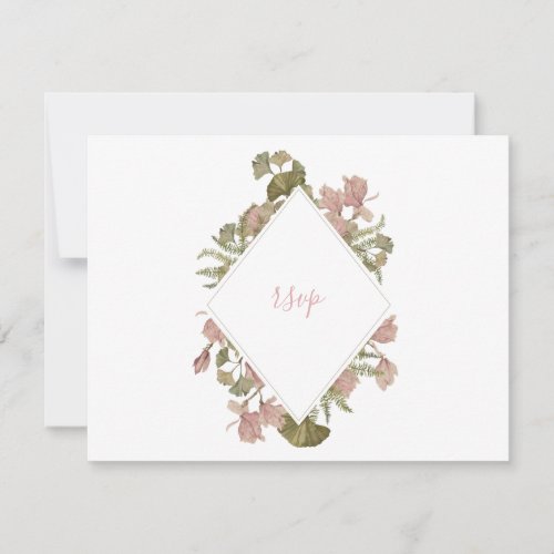 Blush Floral A6 RSVP Card