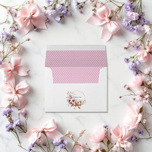 Blush Floral "A Fancy One" 1st Birthday Party Envelope