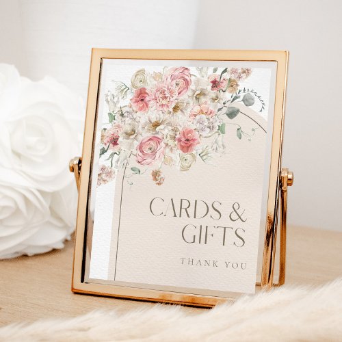 Blush Floral Arch Cards and Gifts Sign
